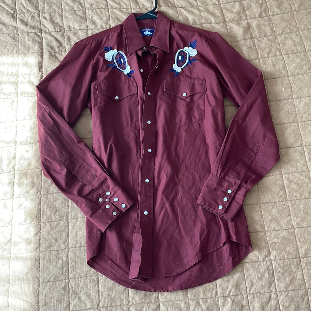 Chute #1 Men’s Western Shirt Pearl Snap Long Sleeve Size 15-34